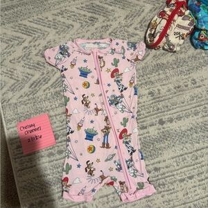 Little Sleepies Kids One Piece with Toy Story Print